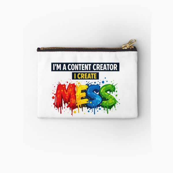 Item preview, I’m A Content Creator I Create Mess — Funny Chaos Meme Typography designed and sold by EOVM.
