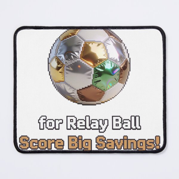 Item preview, Vibrant soccer ball with shiny metallic panels for Relay Ball promotions designed and sold by Creative88Art.