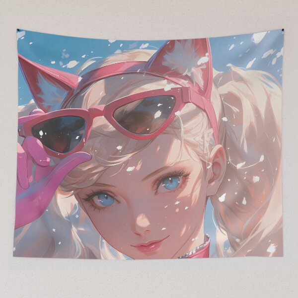 Item preview, Ann Takamaki Persona 5 Pink Cat Chic With Sunglasses designed and sold by Spraykart.