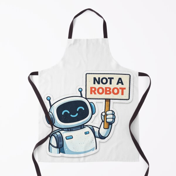 Item preview, Not A Robot – Funny AI Robot Sticker designed and sold by EOVM.