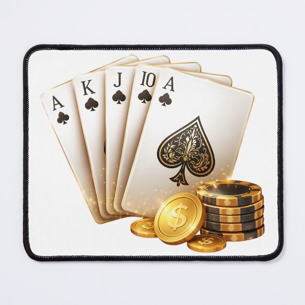Item preview, Golden poker cards and chips for a high stakes game night designed and sold by Creative88Art.