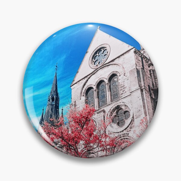 Item preview, Crimson Cathedral: Hyperspectral Gothic Dream – European Architecture designed and sold by StickersPhotoPaintings.
