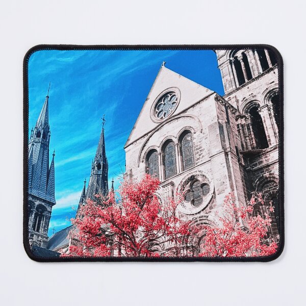 Item preview, Crimson Cathedral: Hyperspectral Gothic Dream – European Architecture designed and sold by StickersPhotoPaintings.