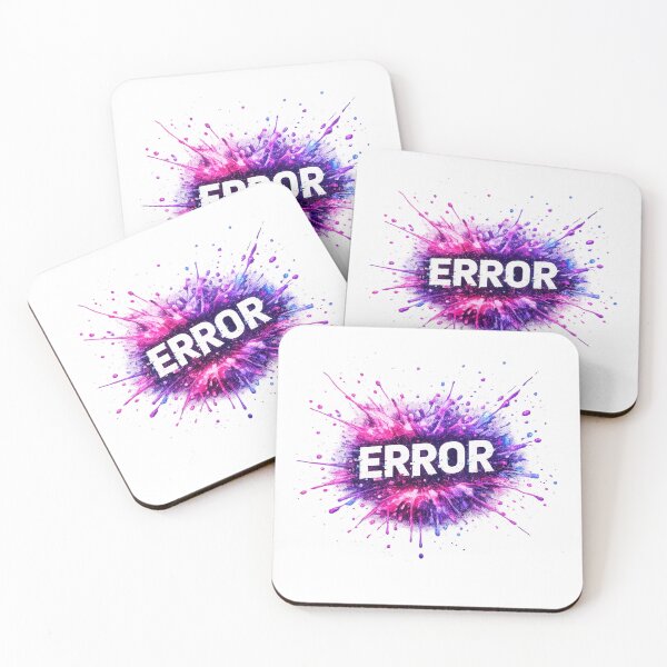 Item preview, ERROR — Glitch Paint Splash Tech Typography Design designed and sold by EOVM.