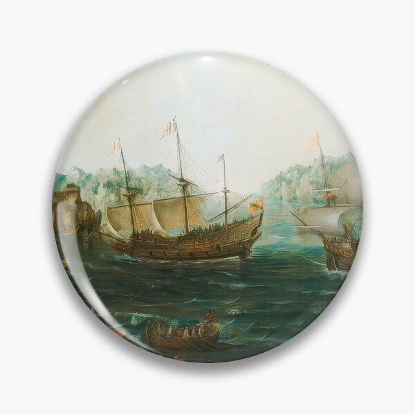Item preview, Ships Trading in the East Maritime Harbor Painting designed and sold by TheSoulOfArt.