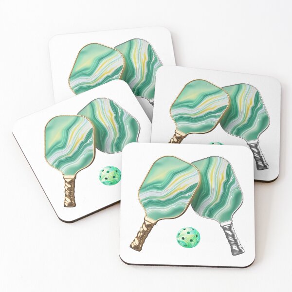 Item preview, Vibrant pickleball paddles and ball in modern design designed and sold by Creative88Art.