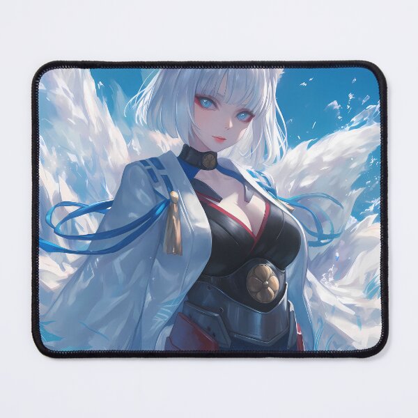 Item preview, Kaga Azur Lane Fox Ears White Hair Blue Outfit Icy Serenity designed and sold by Spraykart.