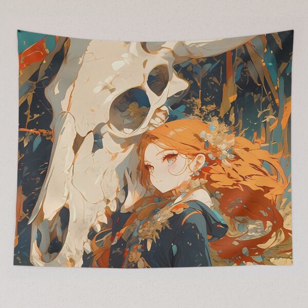 Item preview, Elias Ainsworth Ancient Magus Bride Mystic Skull Mage In Autumn Wilds designed and sold by Spraykart.