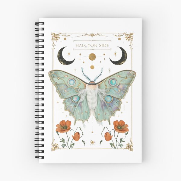 Item preview, Vintage Celestial Luna Moth Art — Halcyon Side Mystical Butterfly Illustration designed and sold by Colorful-Garden.