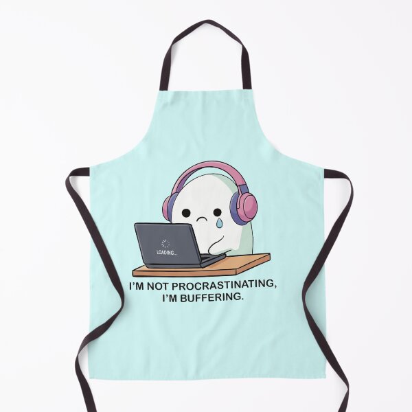 Item preview, Cute Buffering Ghost Procrastination Illustration designed and sold by Senorona.