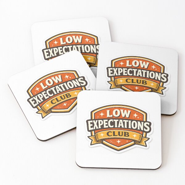 Item preview, Low Expectations Club – Funny Minimal Humor Sticker designed and sold by EOVM.