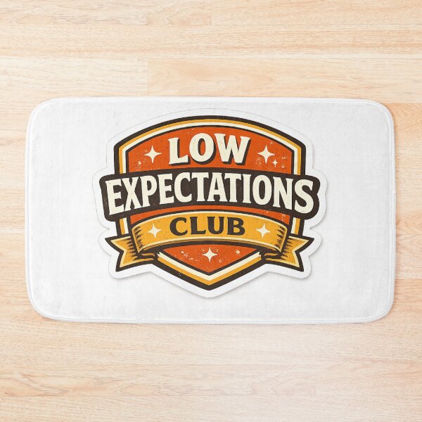 Item preview, Low Expectations Club – Funny Minimal Humor Sticker designed and sold by EOVM.