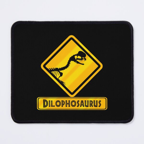 Item preview, Dilophosaurus Crossing Sign – Dinosaur Warning Road Sign | Prehistoric Skeleton Design designed and sold by Grimtech Workshop.