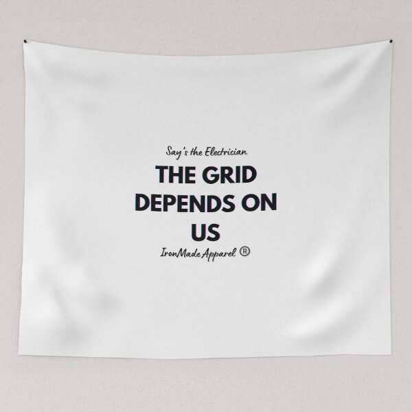 Item preview, The Grid Depends On Us Electrician Shirt – Power Lineman & Electrical Worker Pride Tee for Electricians designed and sold by IronMade Apparel.