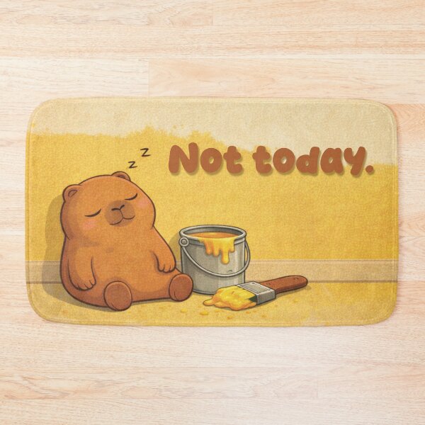 Item preview, Lazy Capybara Painting Wall – Not Today Vibes designed and sold by a'emma.