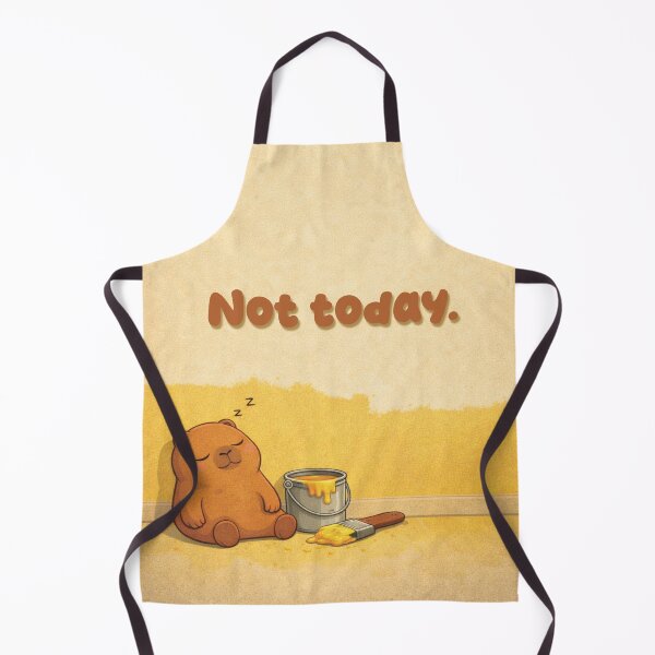 Item preview, Lazy Capybara Painting Wall – Not Today Vibes designed and sold by a'emma.
