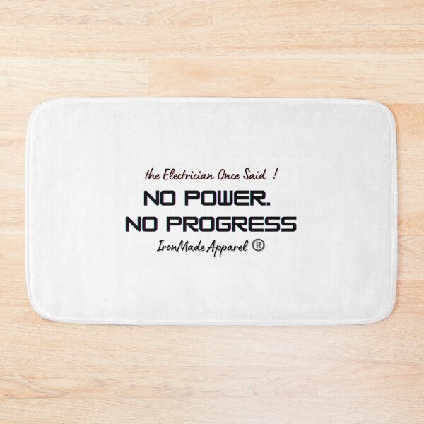 Item preview, No Power No Progress Electrician T-Shirt – Bold Electrician Pride Tee for Linemen, Electrical Workers & Skilled Trades designed and sold by IronMade Apparel.