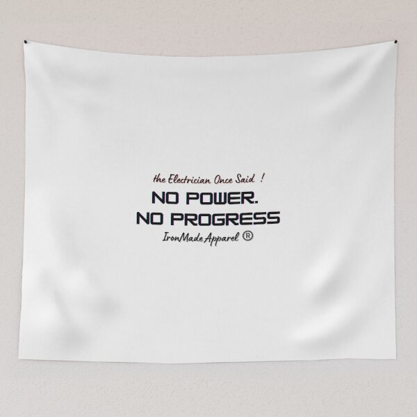 Item preview, No Power No Progress Electrician T-Shirt – Bold Electrician Pride Tee for Linemen, Electrical Workers & Skilled Trades designed and sold by IronMade Apparel.