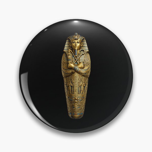 Item preview, Golden Pharaoh Sarcophagus Ancient Egypt Relic designed and sold by decasavalviki.