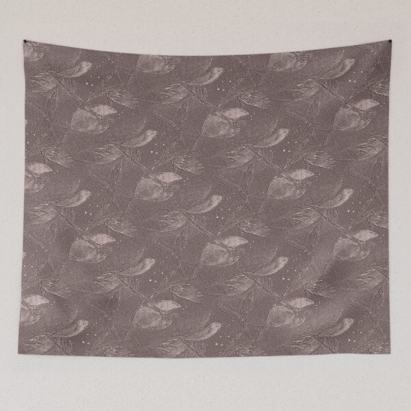 Item preview, Birds on a Branch Embossed Style Pattern in Reddish Brown designed and sold by Artistestella.