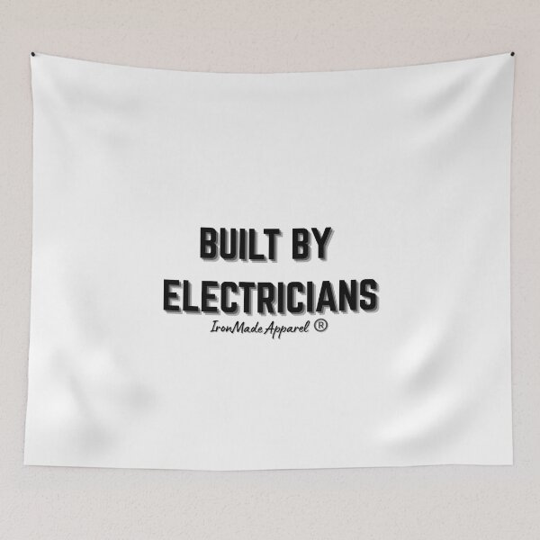Item preview, Built By Electricians T-Shirt – Proud Electrician Trade Shirt for Linemen, Wiremen, and Electrical Workers designed and sold by IronMade Apparel.