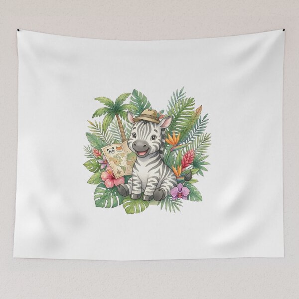 Item preview, Cute Zebra Explorer with Safari Map designed and sold by Biwbiwty.