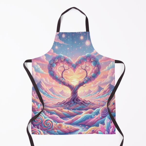 Item preview, Candy Dream Heart Tree – Pastel Fantasy Landscape designed and sold by Herzbaumatelier.