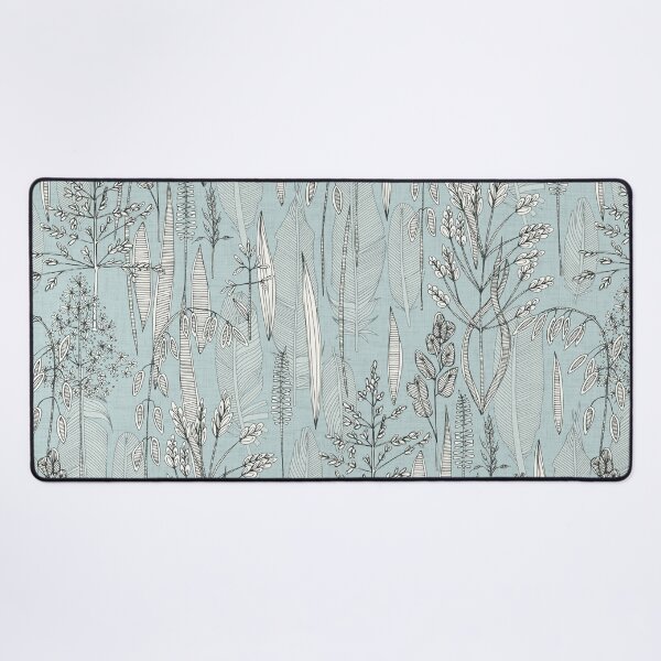 Item preview, meadow feathers celadon blue designed and sold by scrummy.