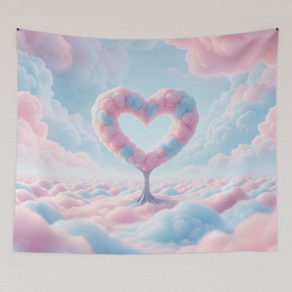 Item preview, Pastel Heart Cloud Tree – Dreamy Fantasy Sky designed and sold by Herzbaumatelier.