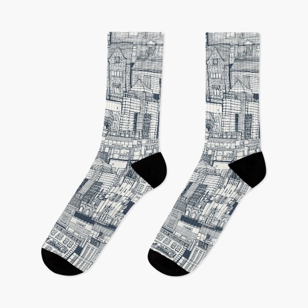 Item preview, Durham NC toile indigo designed and sold by scrummy.