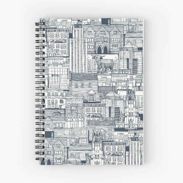 Item preview, Durham NC toile indigo designed and sold by scrummy.
