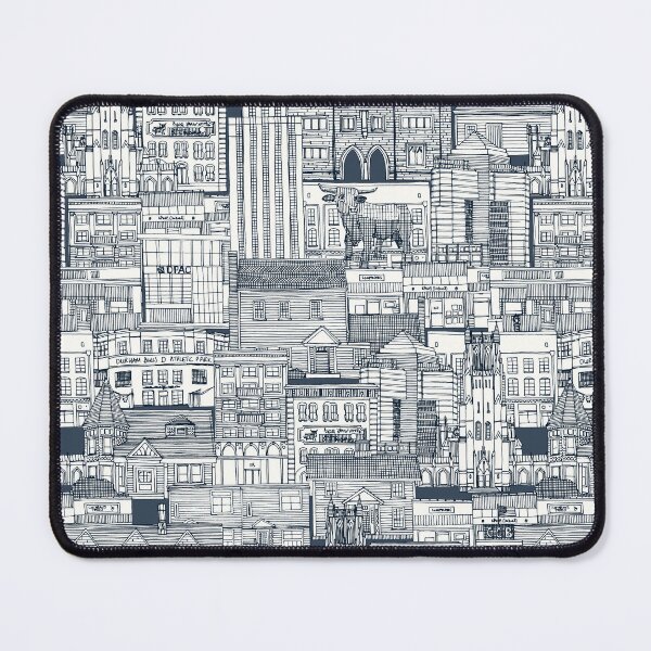 Item preview, Durham NC toile indigo designed and sold by scrummy.