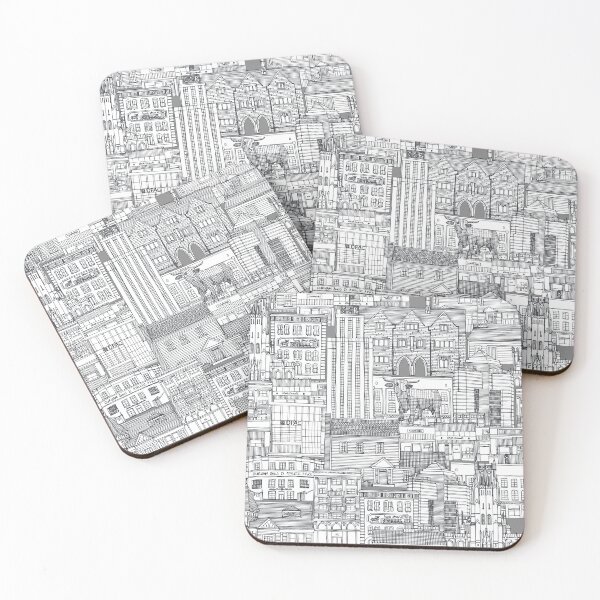 Item preview, Durham NC toile gris designed and sold by scrummy.