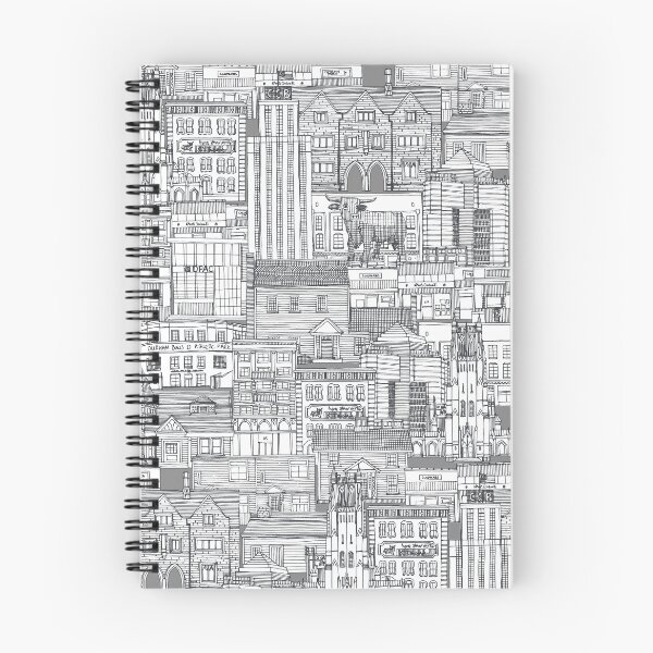 Item preview, Durham NC toile gray designed and sold by scrummy.