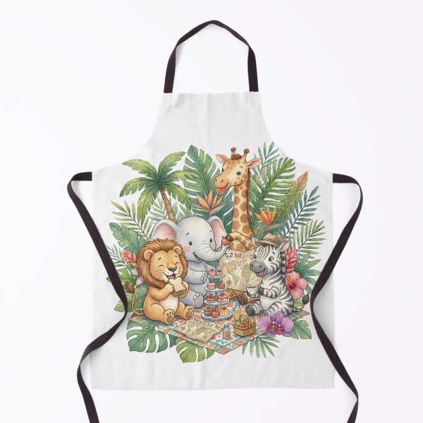 Item preview, Cute Safari Animals Picnic in the Jungle Illustration designed and sold by Biwbiwty.