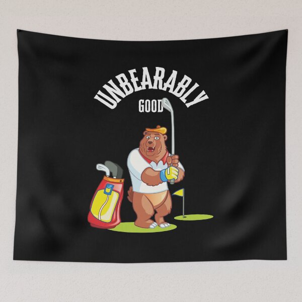 Item preview, Unbearably Good Golf Bear designed and sold by sydney-syder.