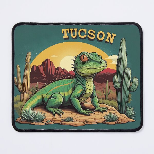 Item preview, Tucson Desert Lizard on Rock with Saguaro Cactus designed and sold by Moriarty's Digital Visions.