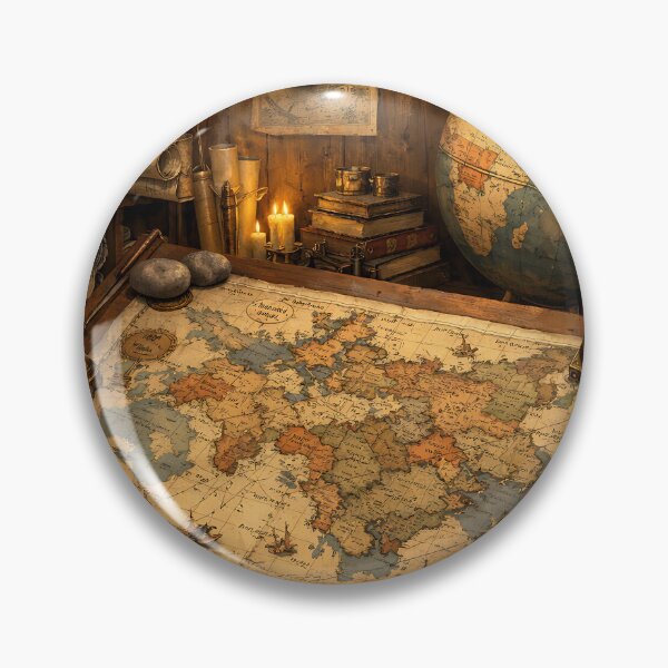 Item preview, The Cartographer’s Map Room - Scholarly Dark Academia designed and sold by bapupa.