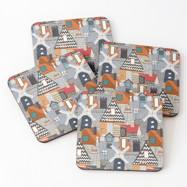 Item preview, windmill and rooftops sienna designed and sold by scrummy.