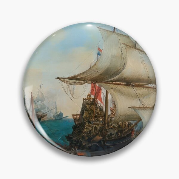Item preview, Dutch Ships Ramming Spanish Galleys Dramatic Naval Battle designed and sold by TheSoulOfArt.