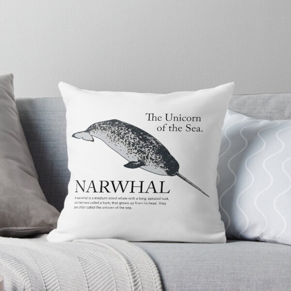 Item preview, Minimalist Narwhal Illustration Unicorn of the Sea Marine Art designed and sold by MotionBanana Art.