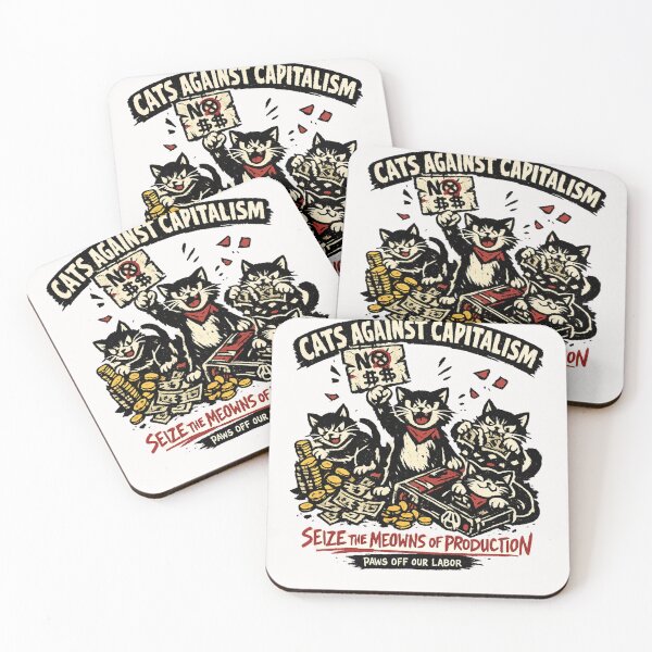 Item preview, Cats Against Capitalism Seize The Meowns Of Production Paws Off Our Labor Socialism Political Funny Cat Lover designed and sold by Pawsome Quotes.
