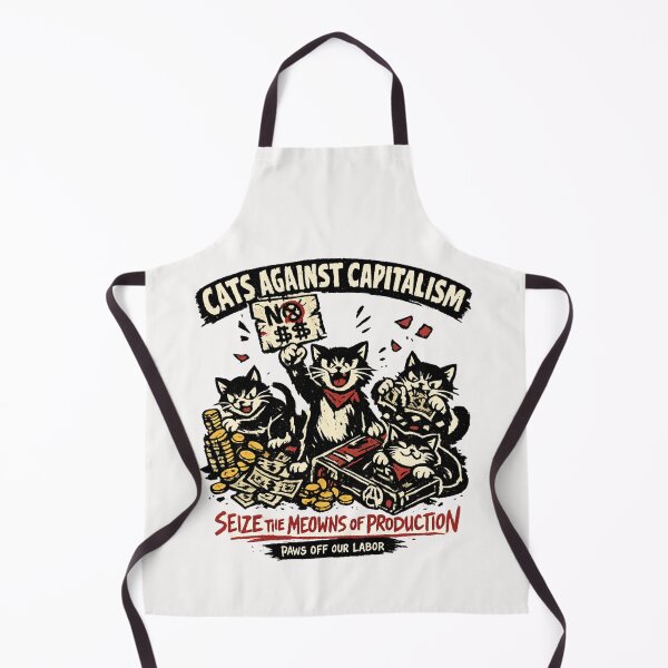 Item preview, Cats Against Capitalism Seize The Meowns Of Production Paws Off Our Labor Socialism Political Funny Cat Lover designed and sold by Pawsome Quotes.