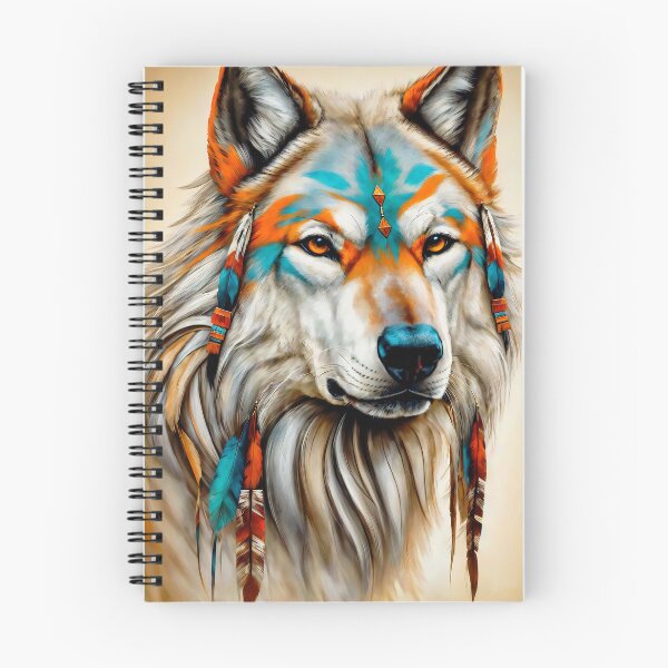 Item preview, Majestic White Wolf Portrait with Tribal Style Art designed and sold by Moriarty's Digital Visions.