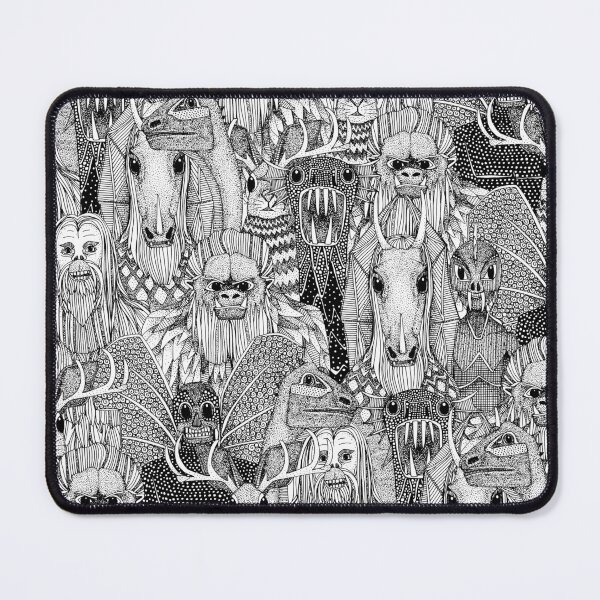 Item preview, cryptid crowd black white designed and sold by scrummy.