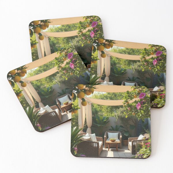 Item preview, Modern Organic Biophilic Mediterranean Garden Patio designed and sold by Jade Ado.