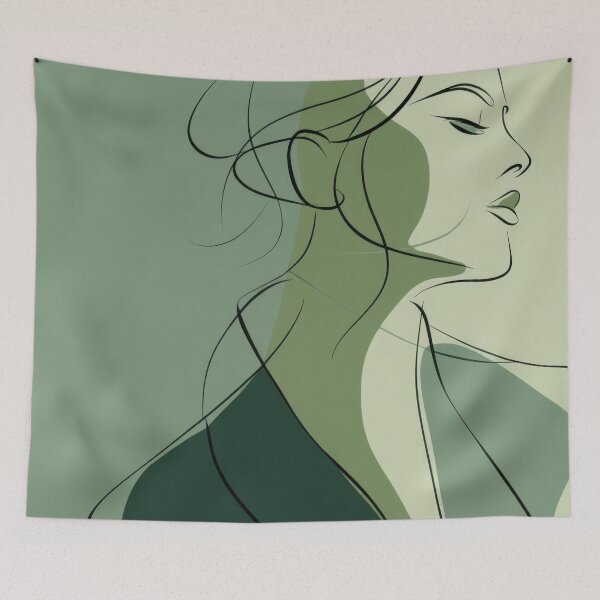 Item preview, Profile outline of a woman designed and sold by anytka.