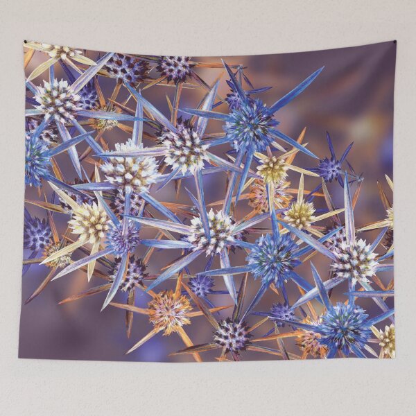 Item preview, Blue Sea Holly Spiky Flower Thistle Eryngiums designed and sold by Fiona Calder Designs.