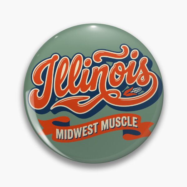 Item preview, Illinois Midwest Muscle - Retro  Vintage State Pride designed and sold by Cozy-Old-Pub.