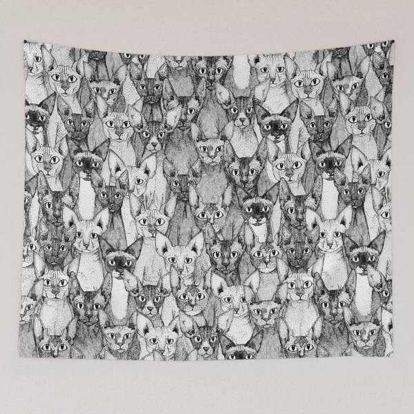 Item preview, just sphynx cats black white designed and sold by scrummy.